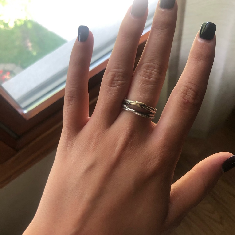 David yurman 18k gold and silver crossover ring